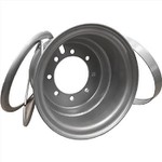 4 kappaletta 6.5F -10 OTR renkaat lukittavat pyörät trukkeihin